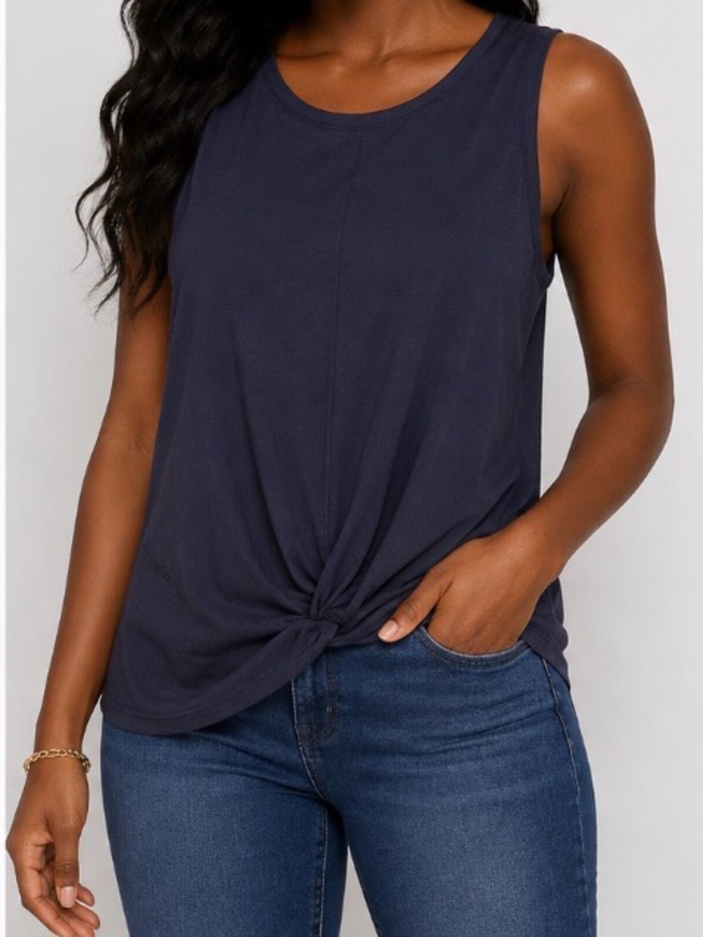 Marika Navy Twist Front Tank